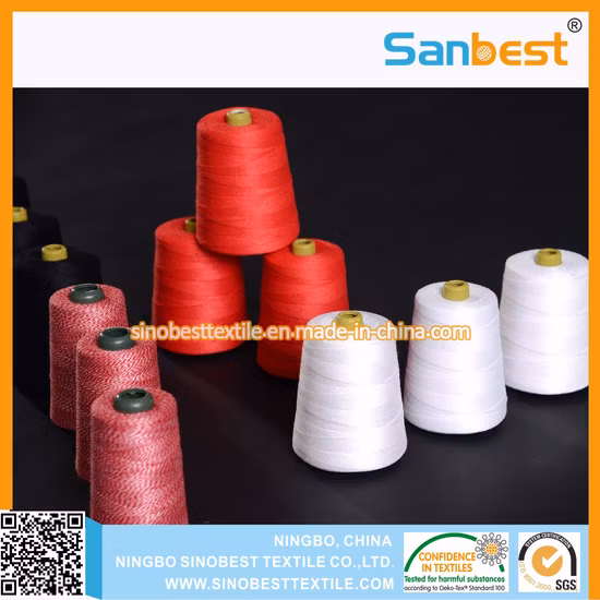 Промышленная застегивающая нить для мешков из полиэстера без узлов 20/4