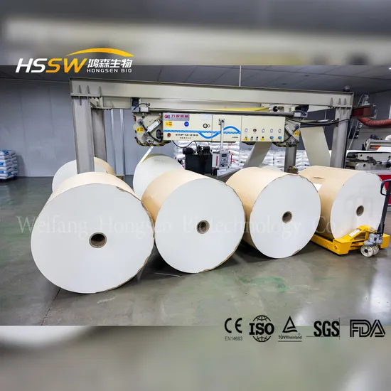 Материал упаковки пищевых продуктов с бумагой с покрытием PE/PE